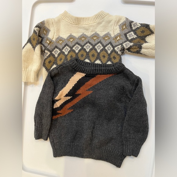 Gymboree Other - Gymboree Baby Boy Gray and Cream Sweater Duo